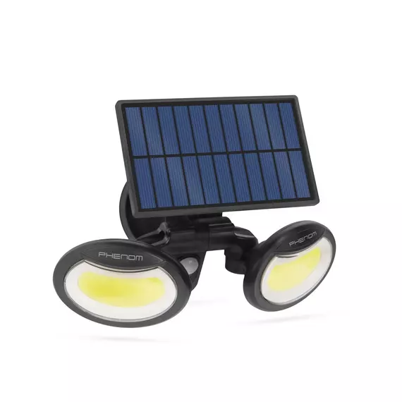 Phenom mozgásérzékelős szolár reflektor, karos, forgatható, 2db COB LED