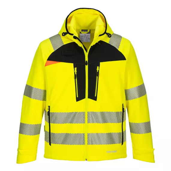 Portwest DX475 Hi-Vis láthatósági softshell dzseki, sárga, L