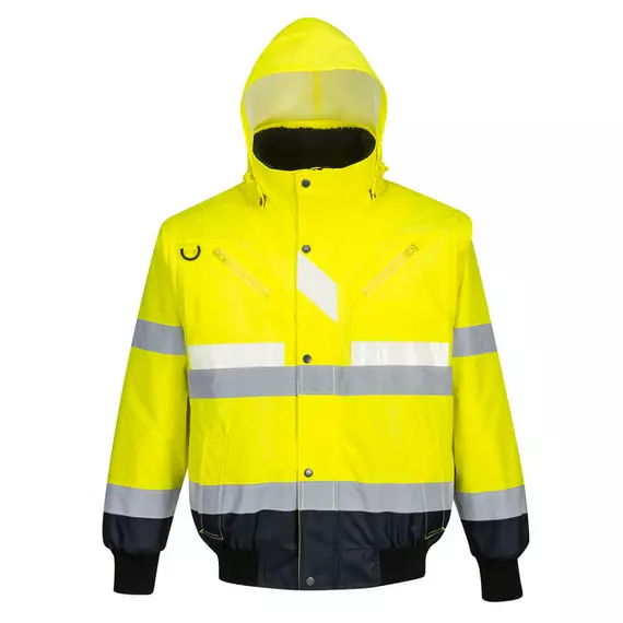 Portwest G465 Glowtex 3in1-ben láthatósági kabát, sárga, 2XL