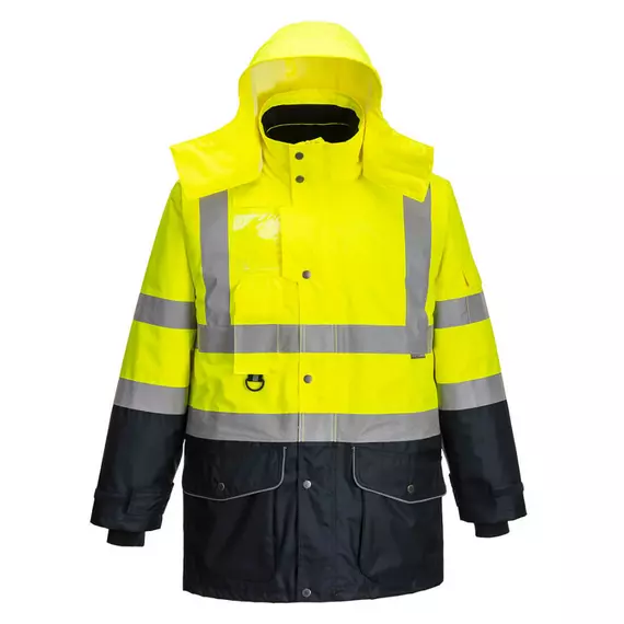 Portwest S426 Hi-Vis 7in1 kontraszt Traffic láthatósági kabát, sárga, S