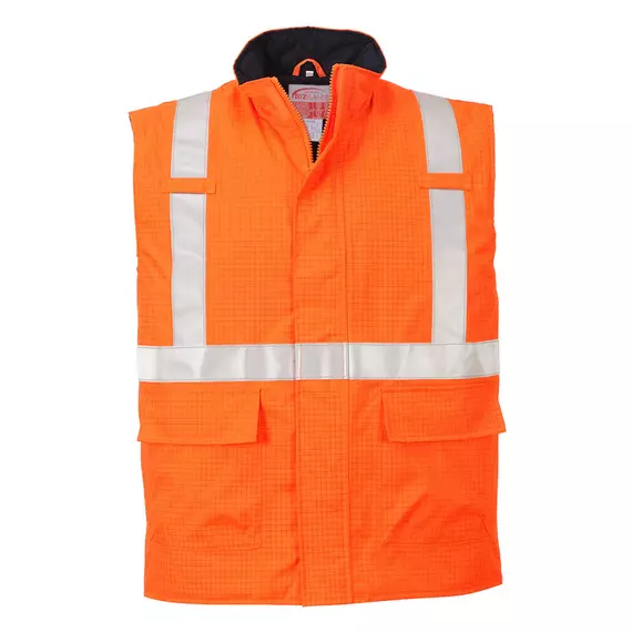 Portwest S776 Bizflame Rain Hi-Vis antisztatikus, láthatósági FR mellény, narancs, M