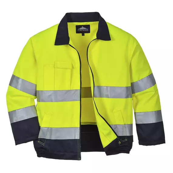 Portwest TX70 Madrid HiVis láthatósági kabát, sárga-navy, S