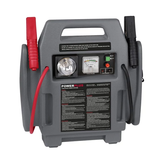 PowerPlus POWE80090 gyorsindító-bikázó kompresszorral, 12V, 17bar