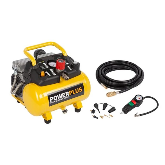PowerPlus POWX1724S csendes kompresszor 550W (6l)