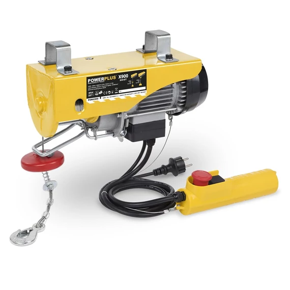 PowerPlus POWX900 sárga elektromos csörlő 500W 100-200kg