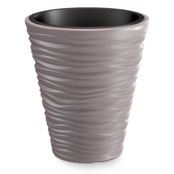 Prosperplast Sand virágkaspó, műanyag, 295x330mm, mokka