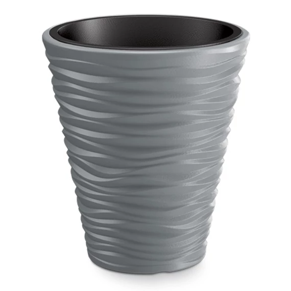 Prosperplast Sand virágkaspó, műanyag, 388x436mm, szürke