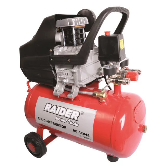 Raider RD-AC04O kompresszor, 24L, 8bar, 1.5kW, 230V