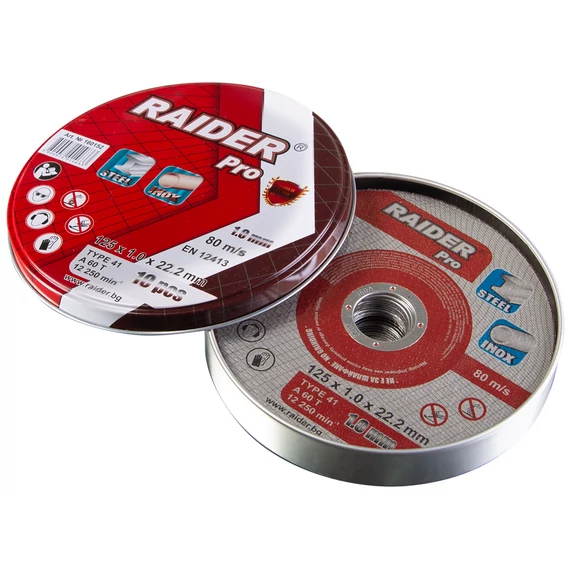 Raider Pro vágótárcsa készlet fémhez, 125mm, 10db