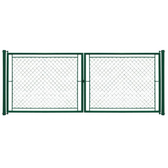Pilecky Ideal kétszárnyú kapu, Zn+PVC, 3.6x1.2m