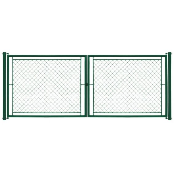 Pilecky Ideal kétszárnyú kapu, Zn+PVC, 3.6x1.45m