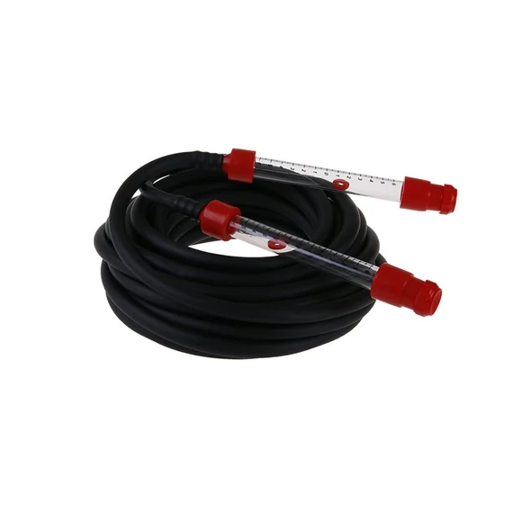 Üvegcső tömlős vízmértékhez, 10m tömlővel