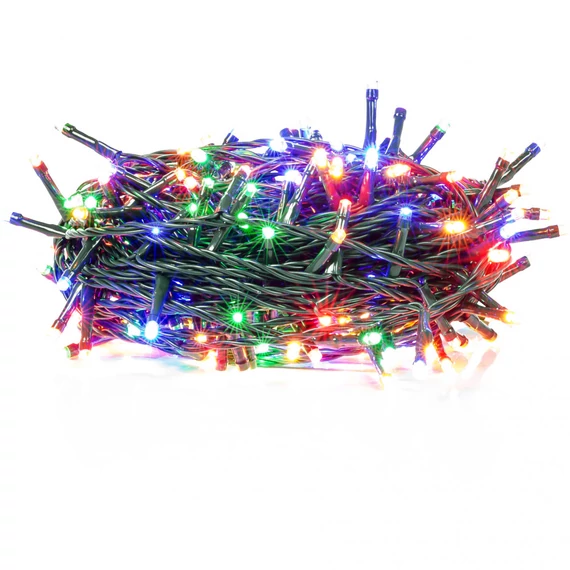 Retlux RXL 215 beltéri-kültéri fényfüzér, színes, zöld kábel, 300LED, 30m