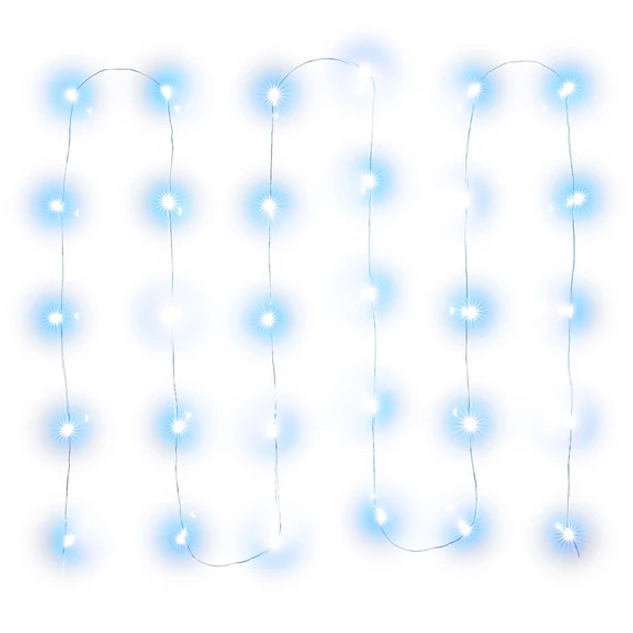 Retlux RXL 258 beltéri fényfüzér, hideg fehér, átlátszó kábel, 30LED, 3m