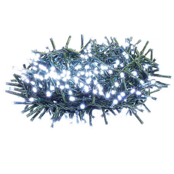 Retlux RXL 288 beltéri-kültéri fényfüzér, hideg fehér, zöld kábel, 600LED, 11m