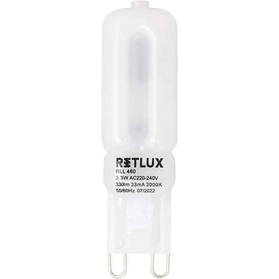 Retlux RLL 460 izzó, G9, 3.3W, LED, WW, meleg fehér