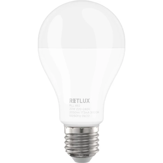 Retlux RLL 464 klasszikus LED izzó E27, 20W, nappali fehér