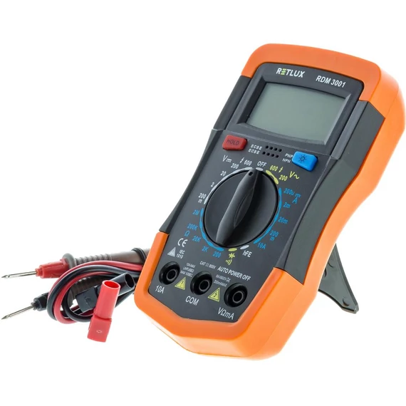 Retlux RDM 3001 digitális multiméter, 600V, 10A
