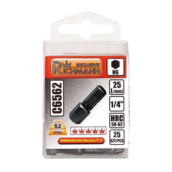 Richmann bit H-5, Imbusz,1/4&quot;, 25mm