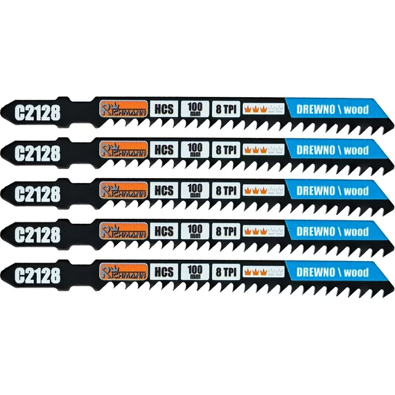 Richmann dekopír fűrészlap fához, HCS, 8TPI, 100mm, 5db