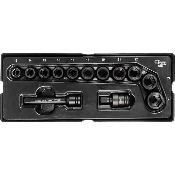 Richmann Fiókbetét gépi dugókulcs készlet, 1/2&quot;, 13-27mm, 13db-os