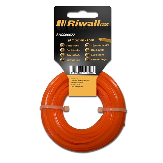 Riwall PRO vágó damil, szögletes, 1.5mm, 15m