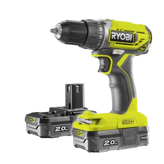 Ryobi R18DD2-220S One Plus 18 V nagyteljesítményű kétsebességes ütvefúró-csavarozó