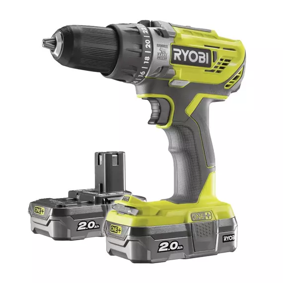 Ryobi R18PD3-220S 18 V-os akkumulátoros vezeték nélküli ütvefúró (2x2,0Ah)