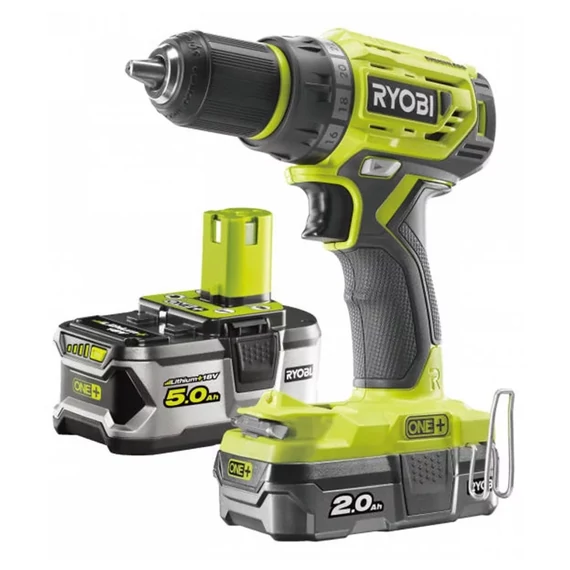 Ryobi R18DD7-252S ONE+ fúrócsavarozó, 60Nm, 13mm, 18V (akkuval és töltővel)