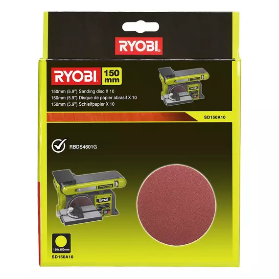 Ryobi SD150A10 csiszolótalp készlet, 150mm, P80, 10db