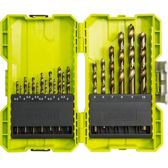 Ryobi RAK19HSS2 fúrószár készlet, HSS, 2-10mm, 19db