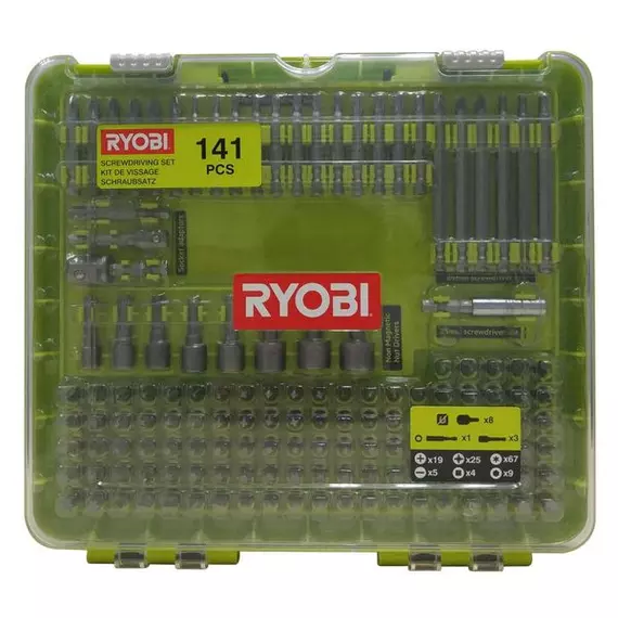 Ryobi RAKD141 vegyes bitkészlet, 25-89mm, 141db