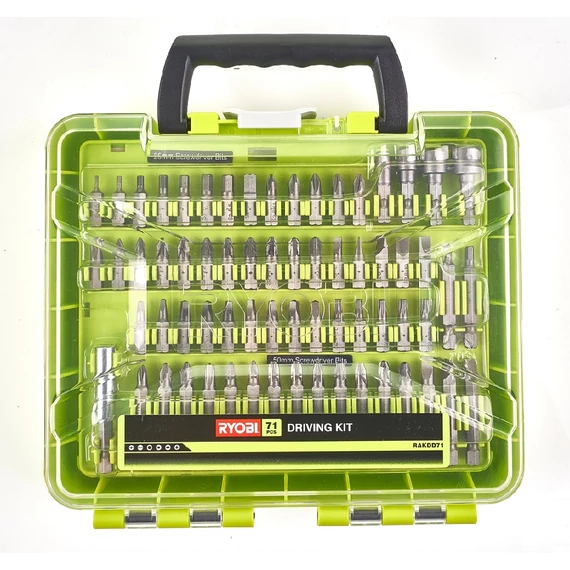 Ryobi RAKDD71 vegyes bitkészlet, 25 és 50mm, 71db