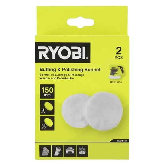 Ryobi RAEPB150 polírozó korongok a RBP18150-0 polírozó géphez, 2db