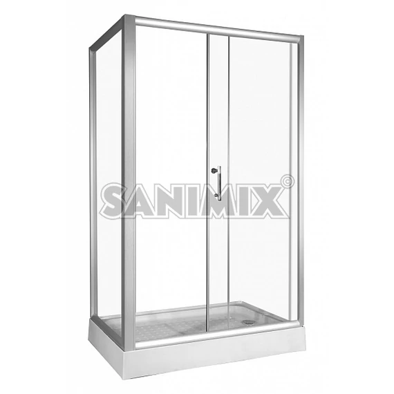Szögletes zuhanykabin tálcával 120x80x200 cm