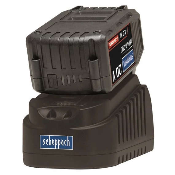 Scheppach ABP4.0-20Li KIT B akkutöltő 20V, 4A + akkumulátor 4Ah