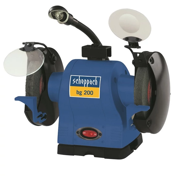 Scheppach BG 200 kettős köszörű, 200mm, 550W, 230V