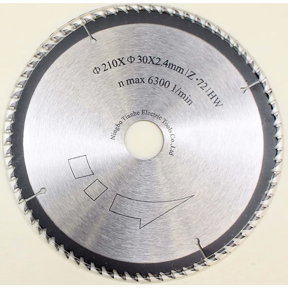 Scheppach körfűrészlap PL 75 gépekhez, 72 fog, 210x30x2.4mm