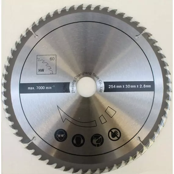 Scheppach TCT körfűrészlap, 60 fog, 254x30mm