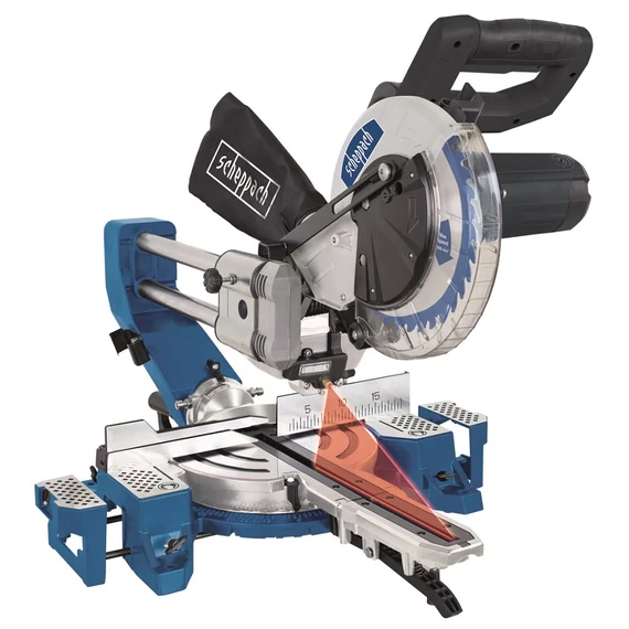 Scheppach HM 90 SL gérvágó fűrész lézerrel, húzófunkcióval, 216mm, 2.2kW, 230V