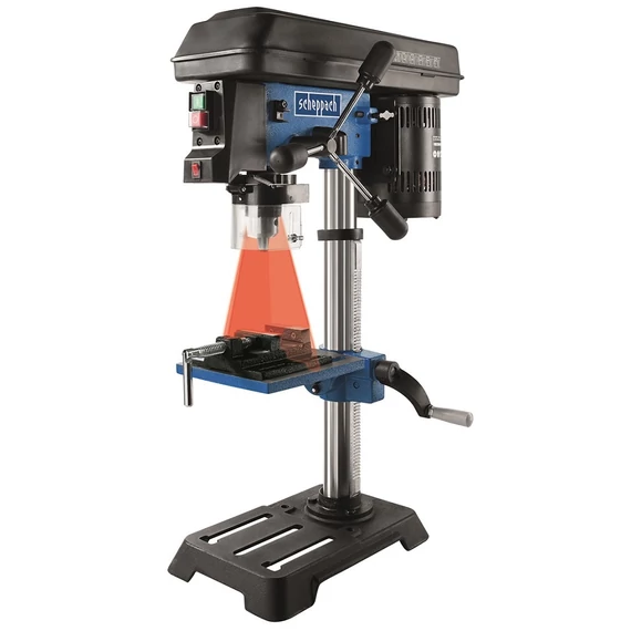 Scheppach DP 16 SL oszlopos fúró, lézeres központontosítás, 16mm, 550W, 230V