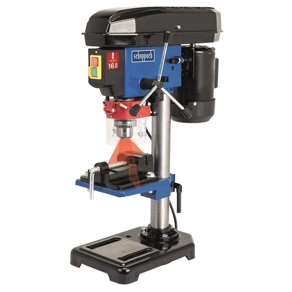 Scheppach DP 16 VLS oszlopos fúró, központosító lézer, 16mm, 500W, 230V