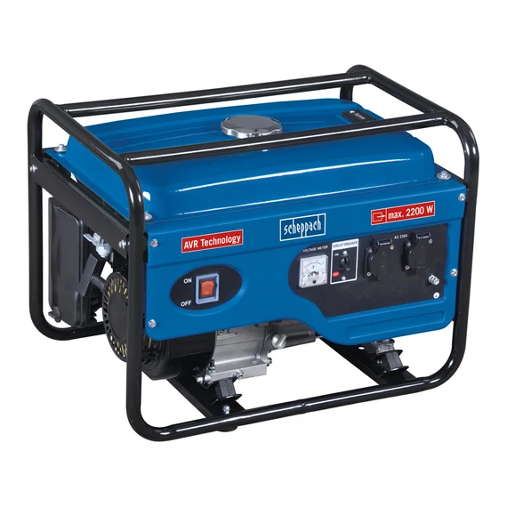 Scheppach SG 2600 vázszerkezetes áramfejlesztő AVR szabályozással, 2.2kW