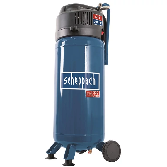 Scheppach HC 51 V vertikális kompresszor, olajmentes, 50L, 10bar, 1.5kW, 230V