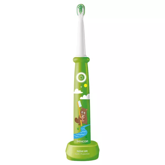 Sencor SOC 0912GR elektromos szónikus gyerek fogkefe, zöld