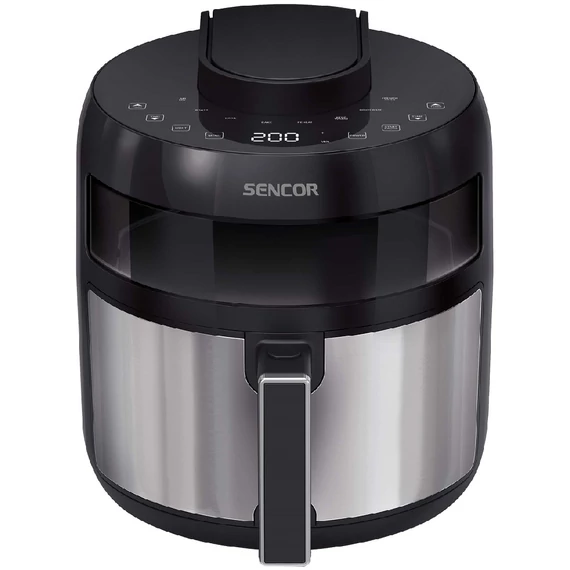 Sencor SFR 5010BK forrólevegős sütő 8 programmal, 5L, 1.5kW