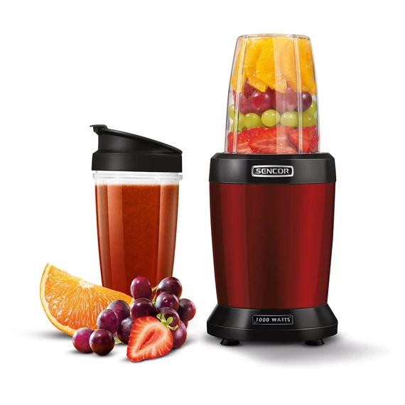 Sencor SNB 4301RD Nutri turmixgép,1kW, 0.8L, 1L, piros