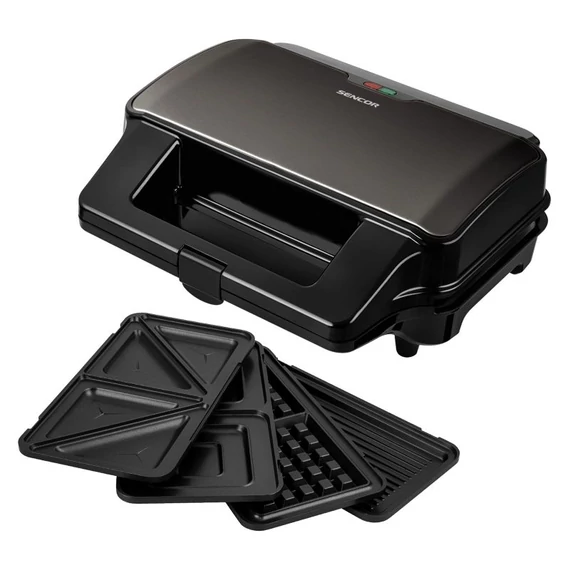 Sencor SSM 9978BK 4 az 1-ben szendvicssütő, 900W, fekete