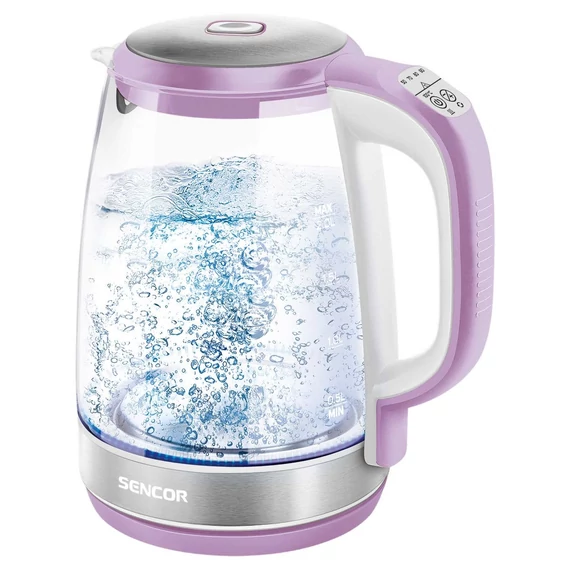 Sencor SWK 2195VT üveg vízforraló hőfokszabályzóval, 2.2kW, 2L, lila