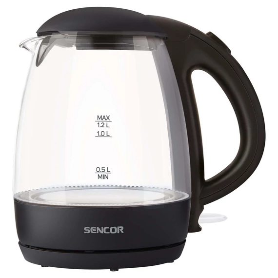 Sencor SWK 2300BK üveg vízforraló, 2.2kW, 1.2L